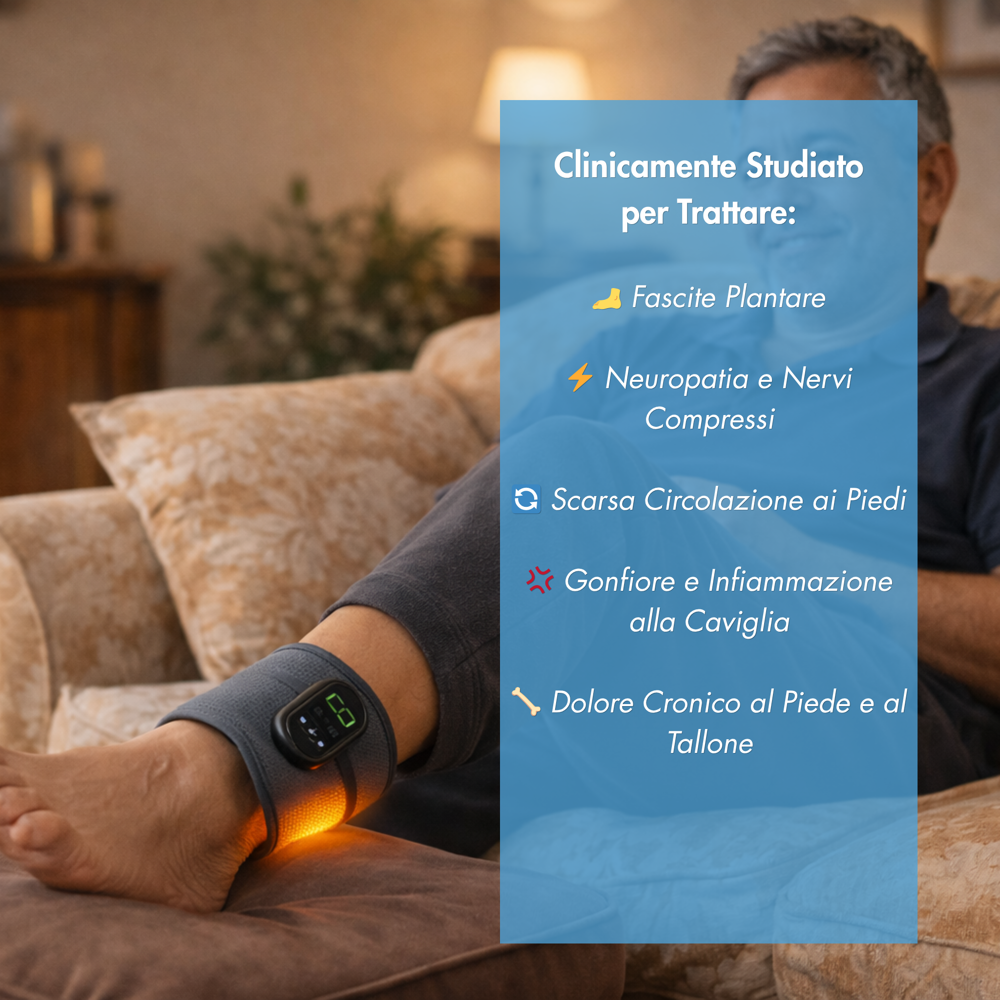 Soffri di dolore ai piedi, bruciore, formicolio o intorpidimento?