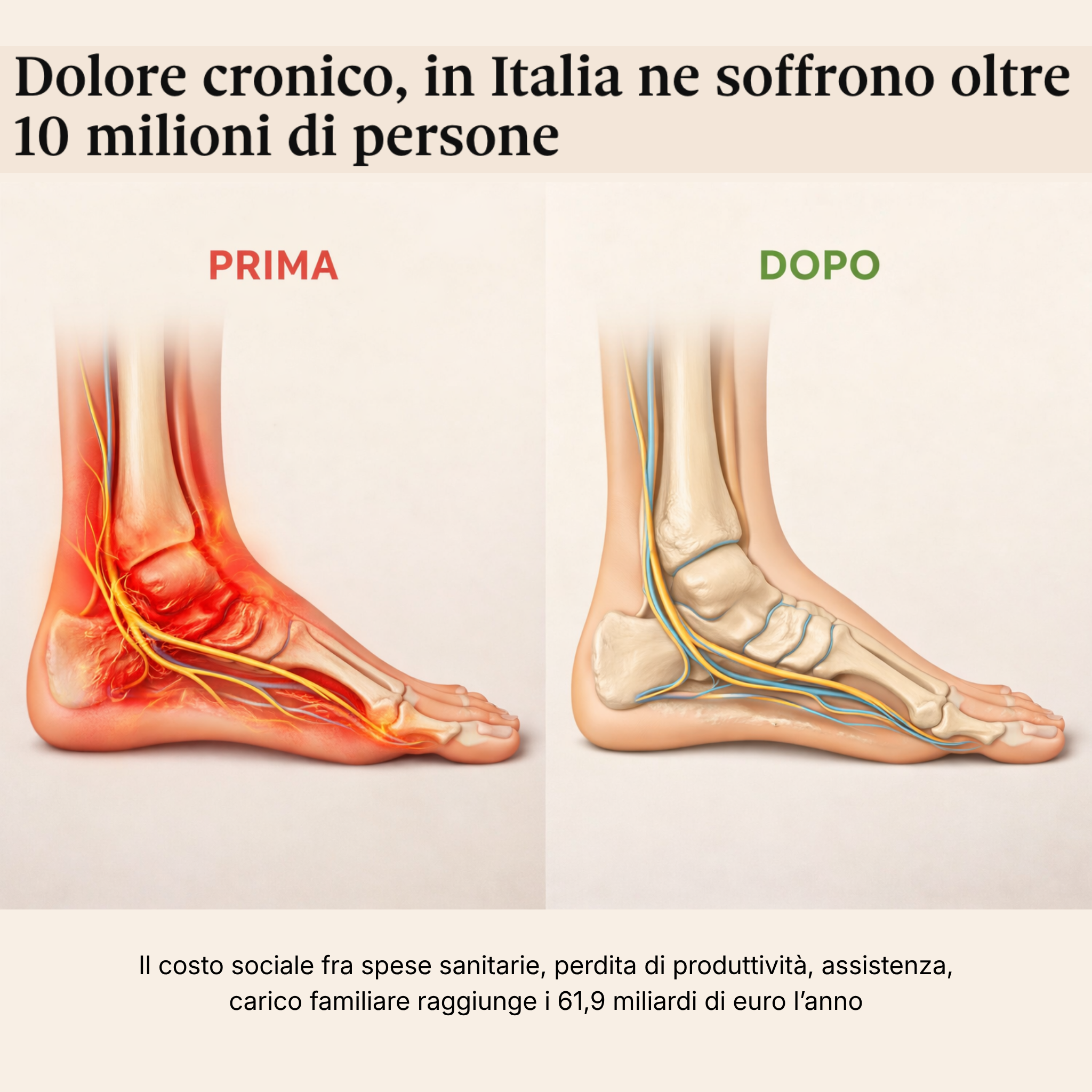 Soffri di dolore ai piedi, bruciore, formicolio o intorpidimento?