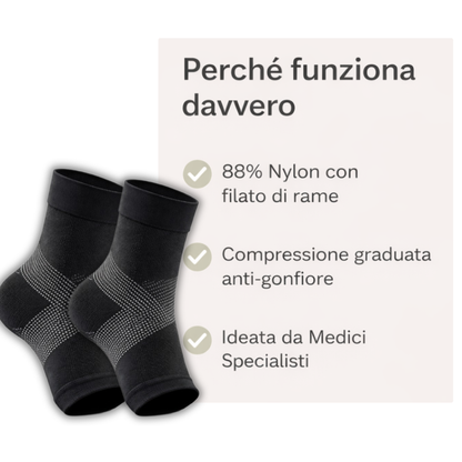 NeuroStep Supporto per Caviglia a Compressione - Fornisce Il Supporto e La Facilità per Dolori